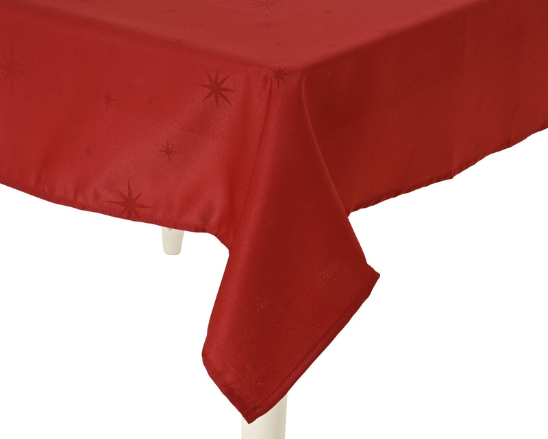 Christmas Tablecloth Star Pattern Red 180cm x 140cm