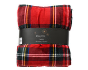 Throw – Red Check Flannel 150 × 200 cm