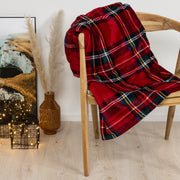 Throw – Red Check Flannel 150 × 200 cm