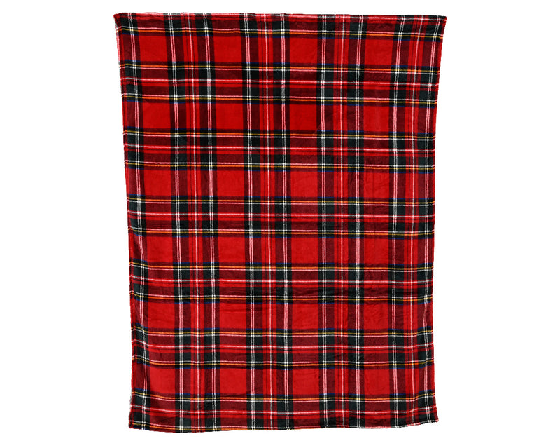 Throw – Red Check Flannel 150 × 200 cm