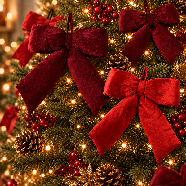 Christmas bells and bows at Newlands Home & Garden Centre