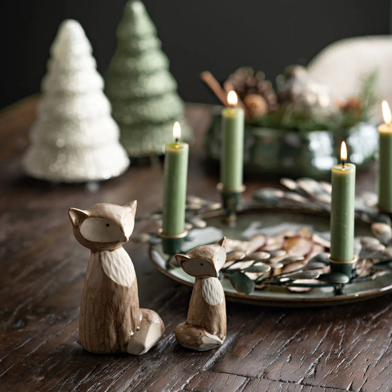 Christmas Decoration Woodland Fox Made of Stoneware 7x14cm Large