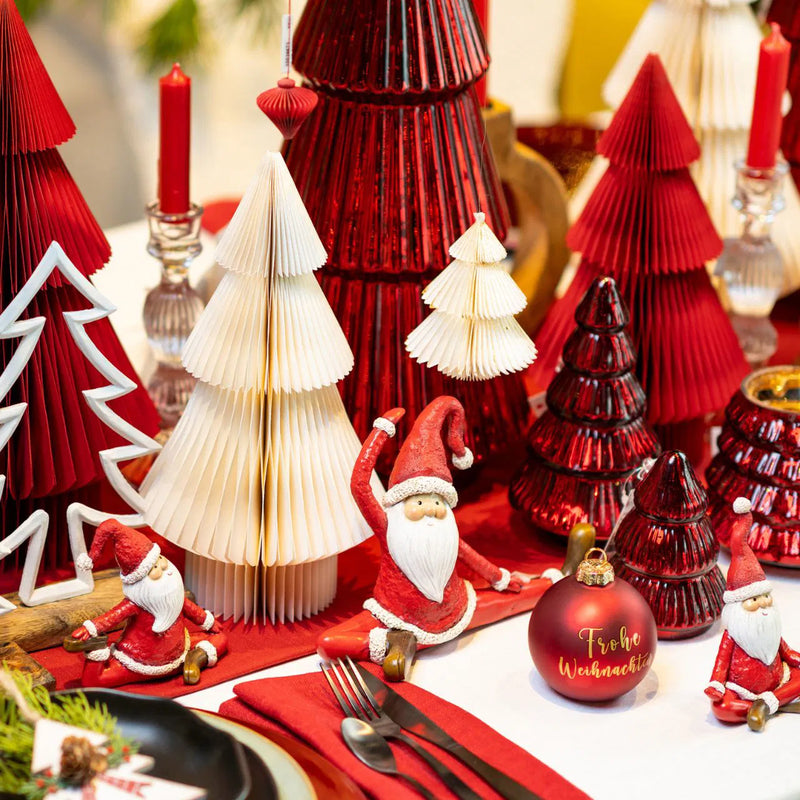 Christmas Decoration Yoga Santa Claus Red 15x19x9cm Sold individually