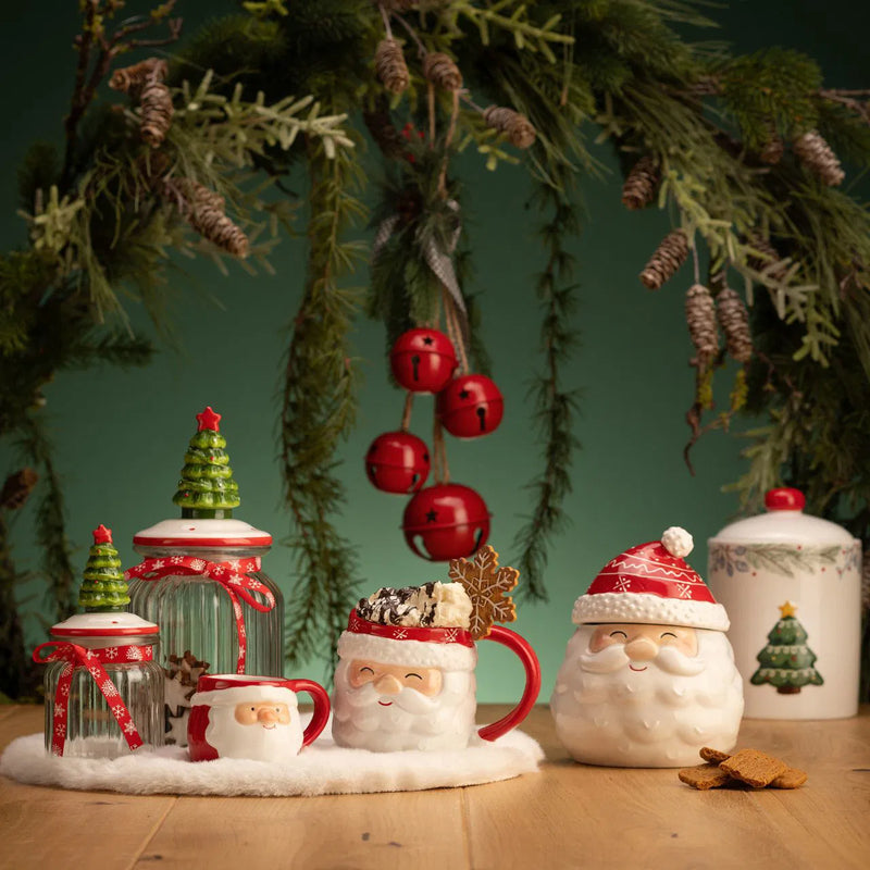 Christmas Hanging Decoration Red Jingle Bells With Pine, Berries and Ribbon 10x30x8cm