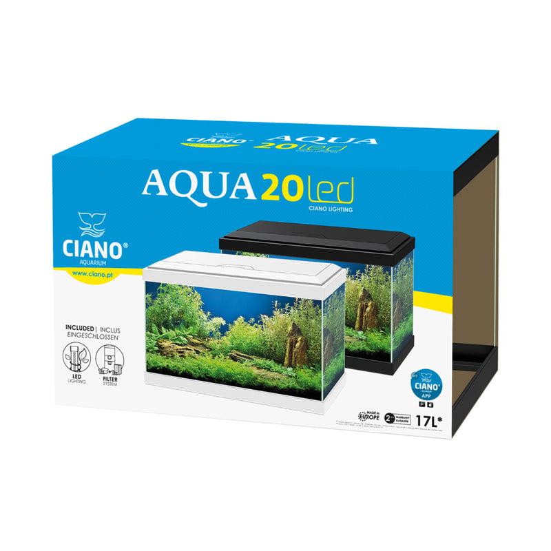 Ciano Aqua 20 LED Black With Light 17 Litre