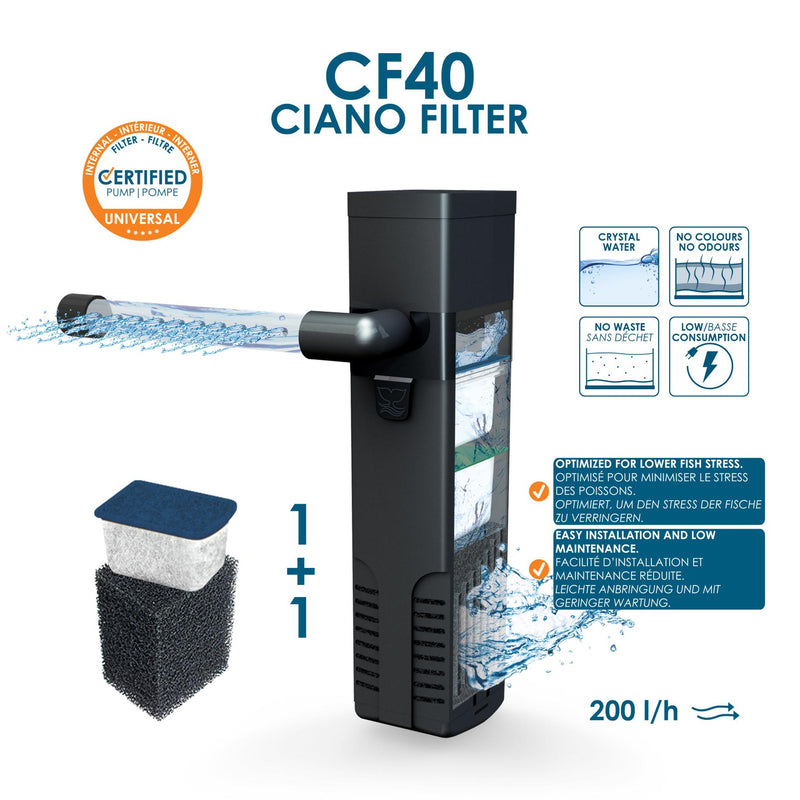 Ciano Aqua 30 Black Aquarium 40x20x40cm