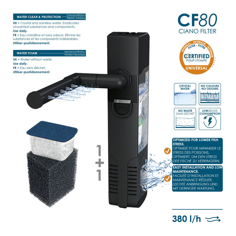 Ciano Aqua 85 LED Black 74 Litre - NEW MODEL