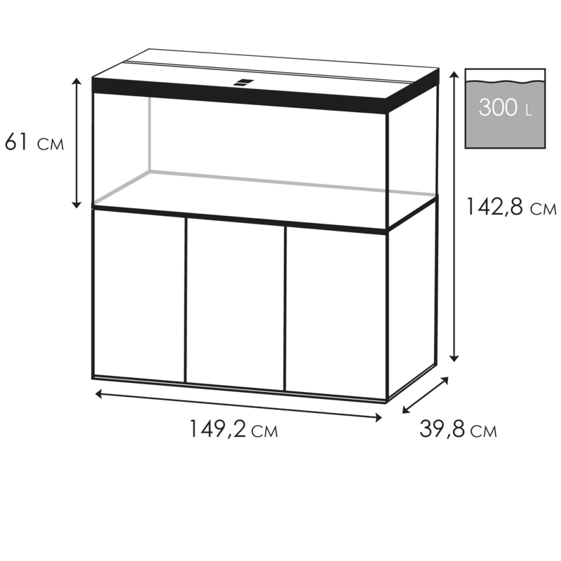 Ciano Emotions Pro 150 Mystic Aquarium With FREE Cabinet 300 Litre