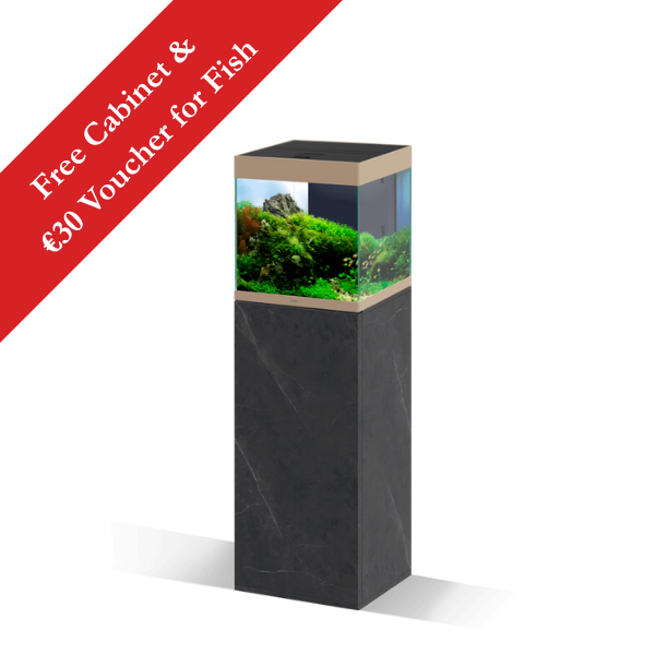 Ciano Emotions Pro 40 Black Marble Aquarium  With FREE Cabinet 52 Litre