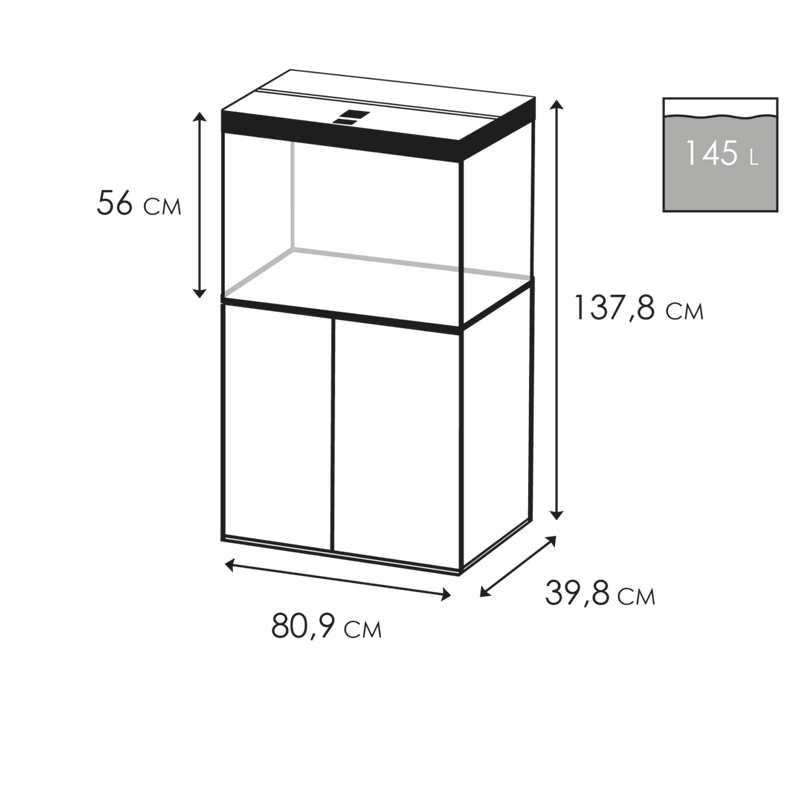 Ciano Emotions Pro 80 Mystic Aquarium With FREE Cabinet 145 Litre