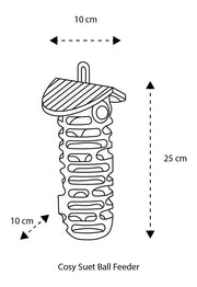 Elho Cosy Suet Ball Feeder range – dimensions and details