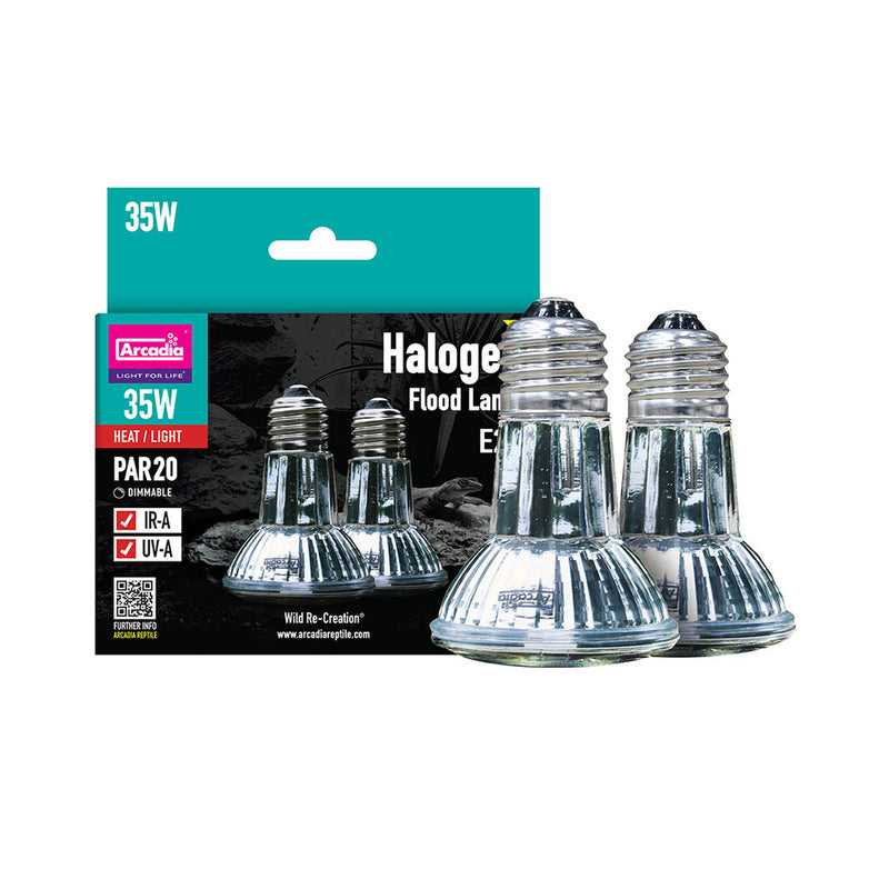 Arcadia Mini Halogen Flood Lamp Twin Pack (35 Watts)