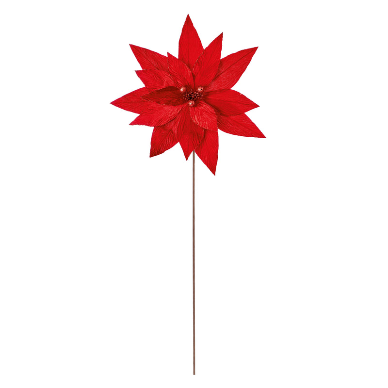 Christmas Poinsettia Stem Red Extra Large 60cm