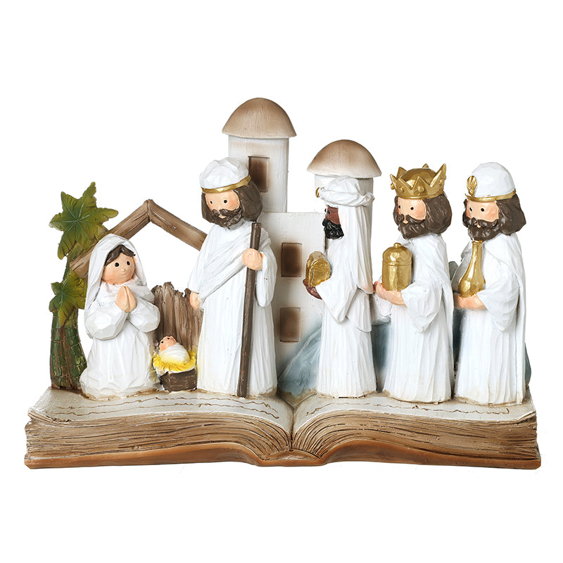 Christmas Nativity Scene On Bible