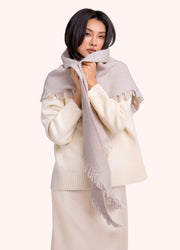 Emily Scarf - Cream by Powder worn by a model