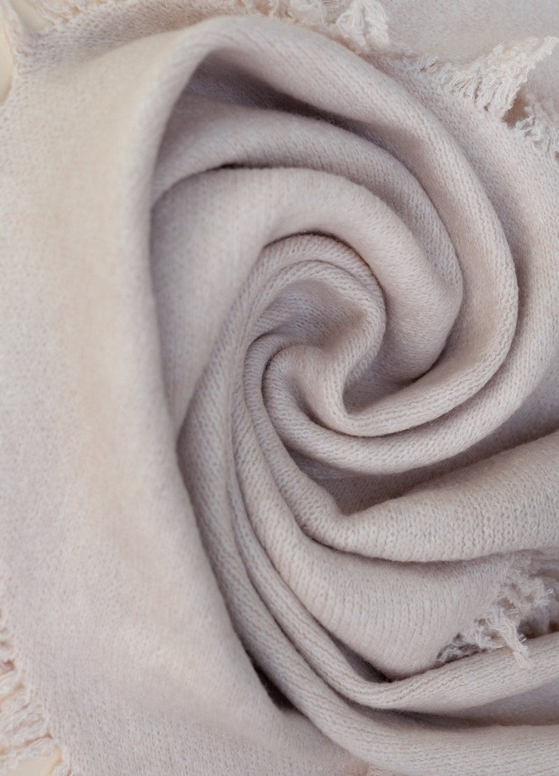 Emily Scarf - Cream by Powder close-up print and fabric detail