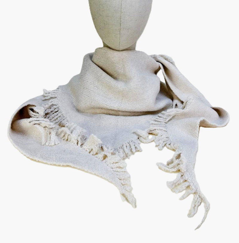 Emily Scarf - Cream by Powder styled on a plain background