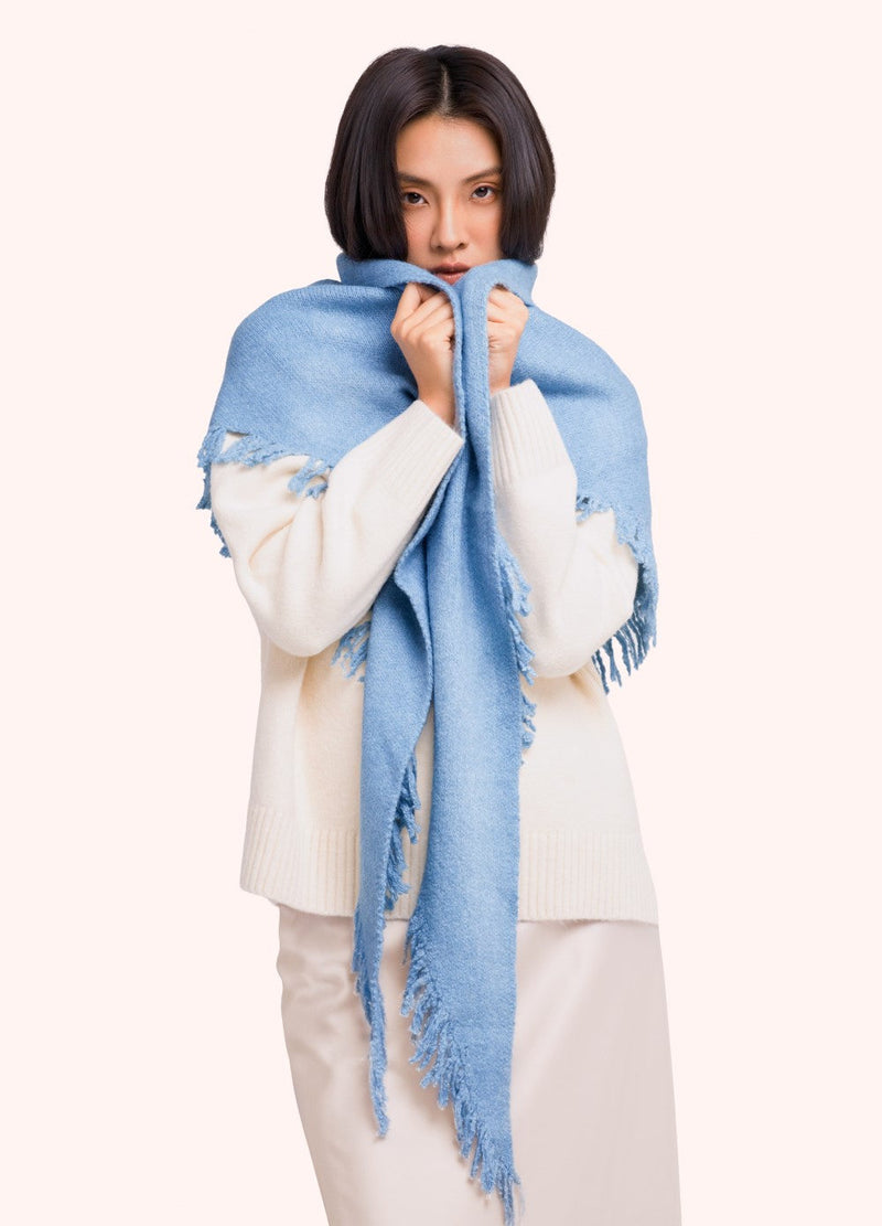 Emily Scarf - Denim by Powder worn by a model