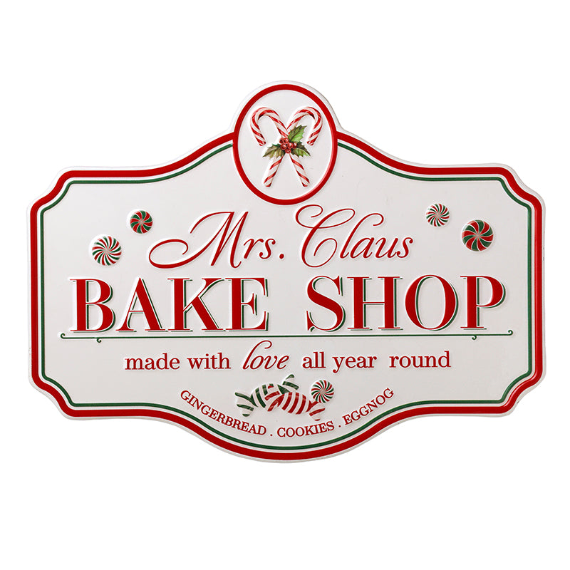 Mrs Claus Bake Shop Christmas metal sign – Heaven Sends
