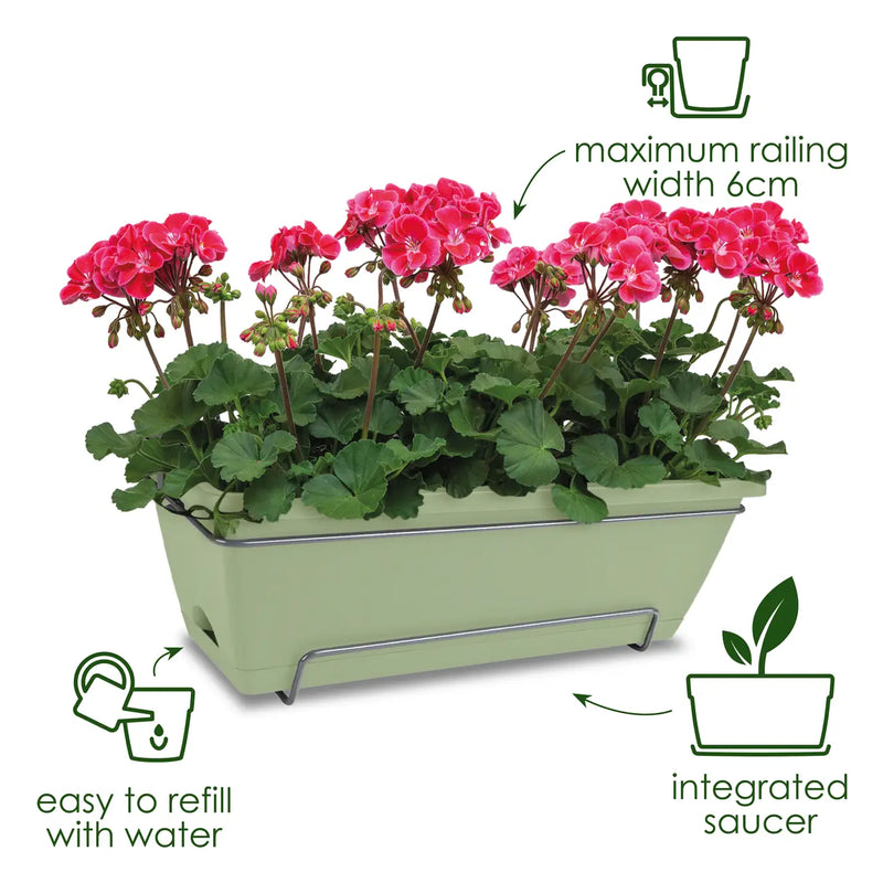 Elho Barcelona All in One 50cm Window Box Anthracite