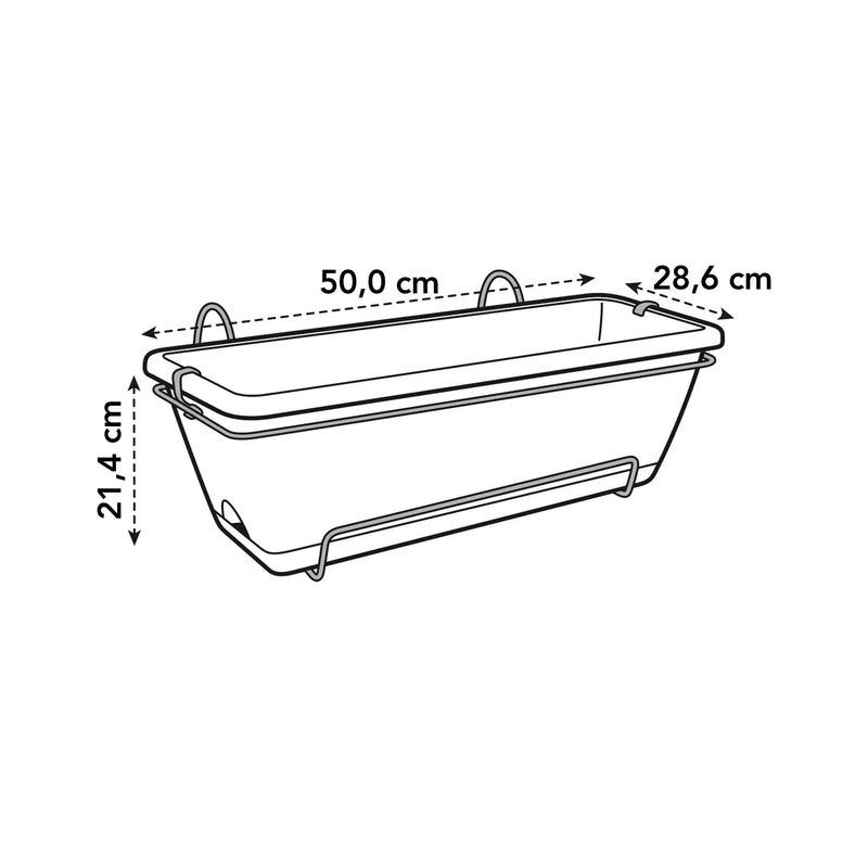 Elho Barcelona All in One 50cm Window Box Anthracite