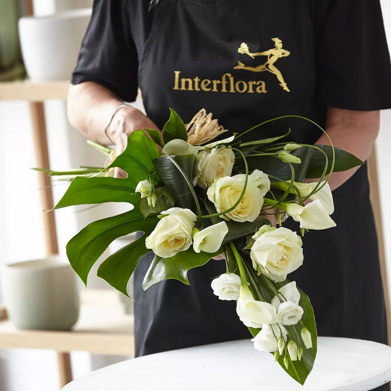 White Rose and Calla Lily Sheaf