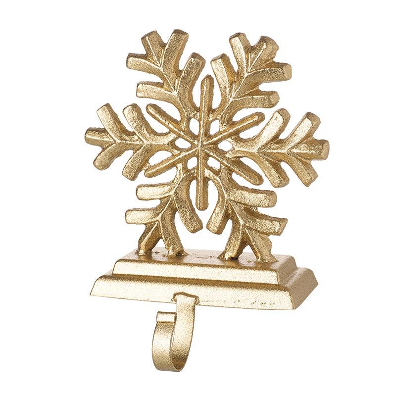 Gold snowflake Christmas stocking hanger – Heaven Sends
