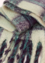Flora Cosy Scarf - Damson Mix by Powder close-up print and fabric detail