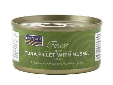 Fish 4 Cats Tuna Fillet With Mussel 70g