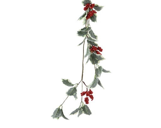 Christmas Garland with Foam Berries 130 cm Glitter Finish