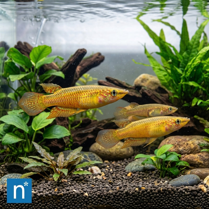 Golden Wonder Panchax | Aplocheilus lineatus
