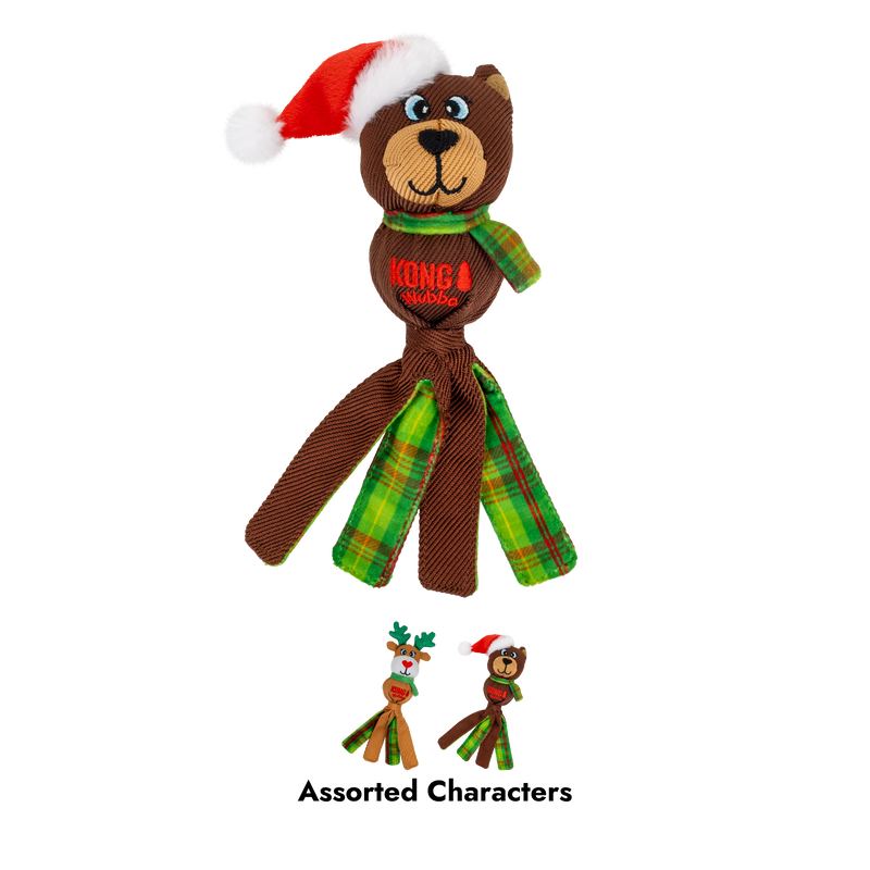 KONG Holiday Wubba Dog Toy – Large, Assorted