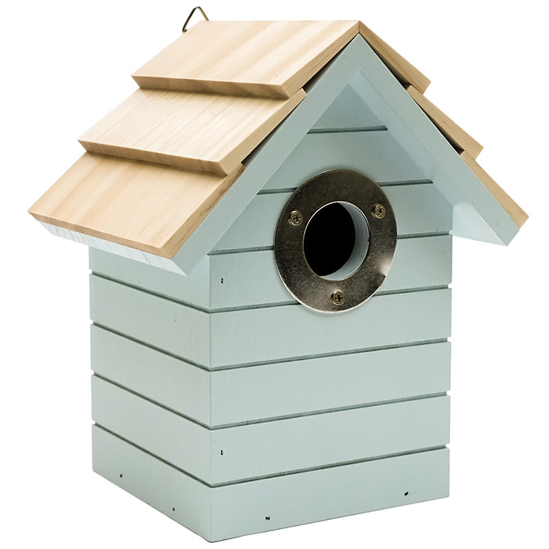 Henry Bell Beech Hut Nest Box Light Blue
