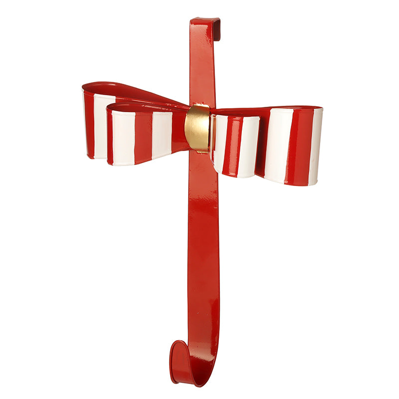 Red metal bow Christmas wreath hanger – Heaven Sends