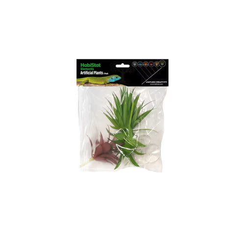 Habistat Artificial Plant, 3 pack Succulent