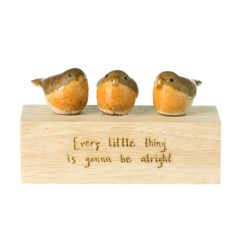 Every Little Thing robin wooden block decoration – Heaven Sends
