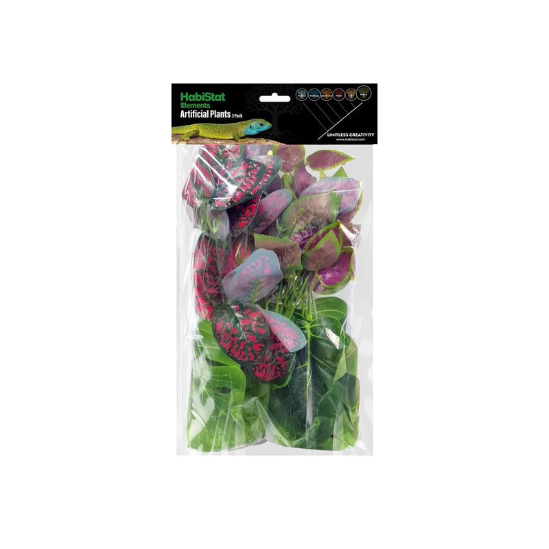Habistat Artificial Plant, 3 pack Mixed