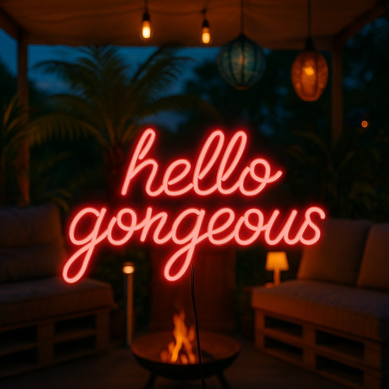 Neon Light GORGEOUS - Red (L50xW28xH5cm)