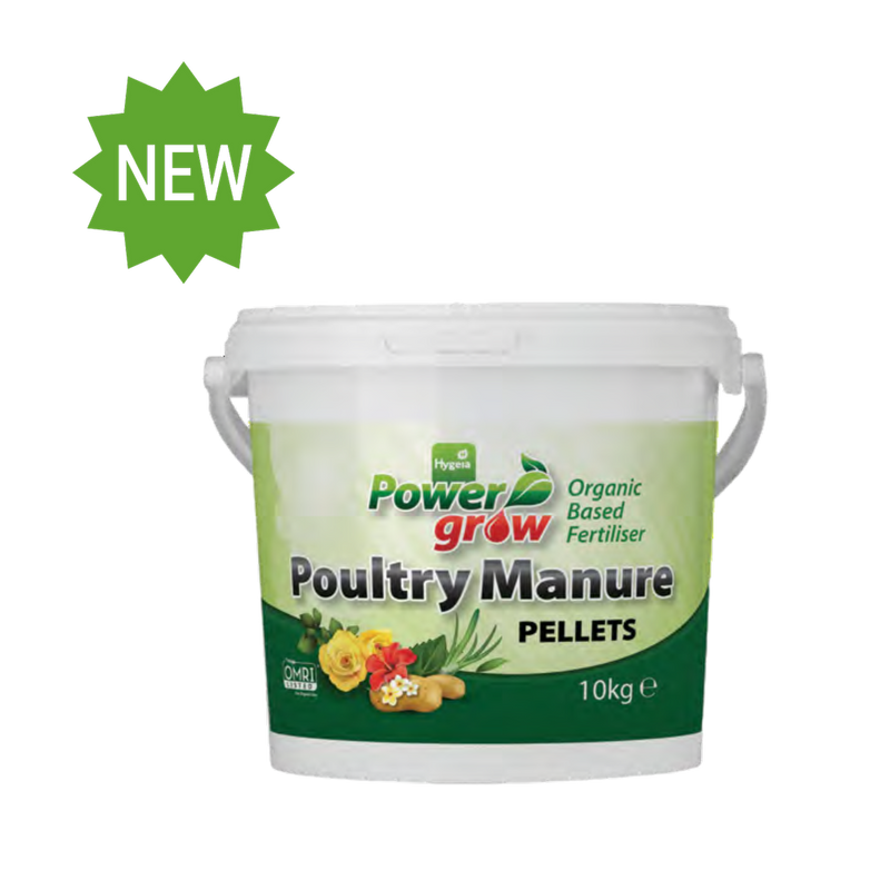 Hygeia Powergrow Poultry Manure Pellets 10kg Tub