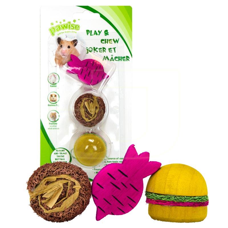 Pawise 3pc Wood N Pretty Toys Pastel