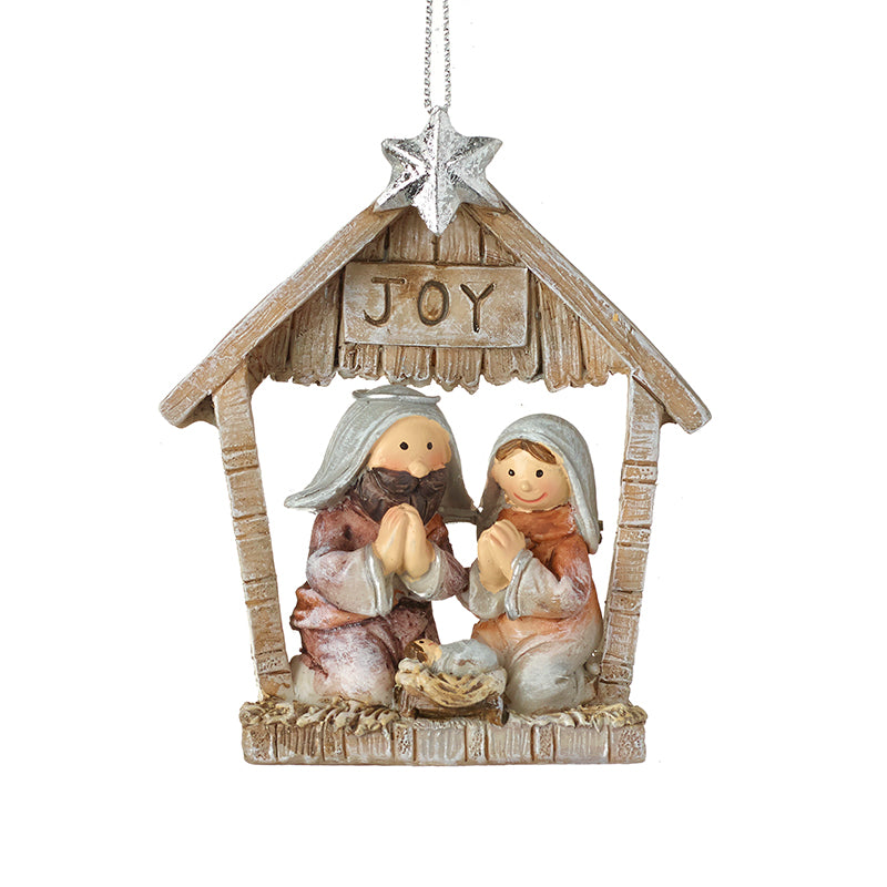Christmas Nativity Stable Scene Hanging Decoration