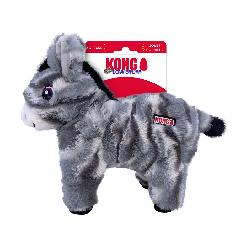 KONG Low Stuff Stripes Donkey Medium