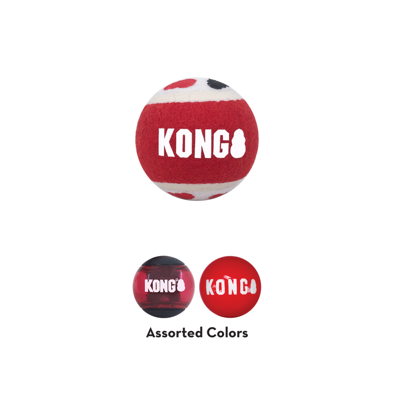 KONG Signature Balls 3pk Assorted Large