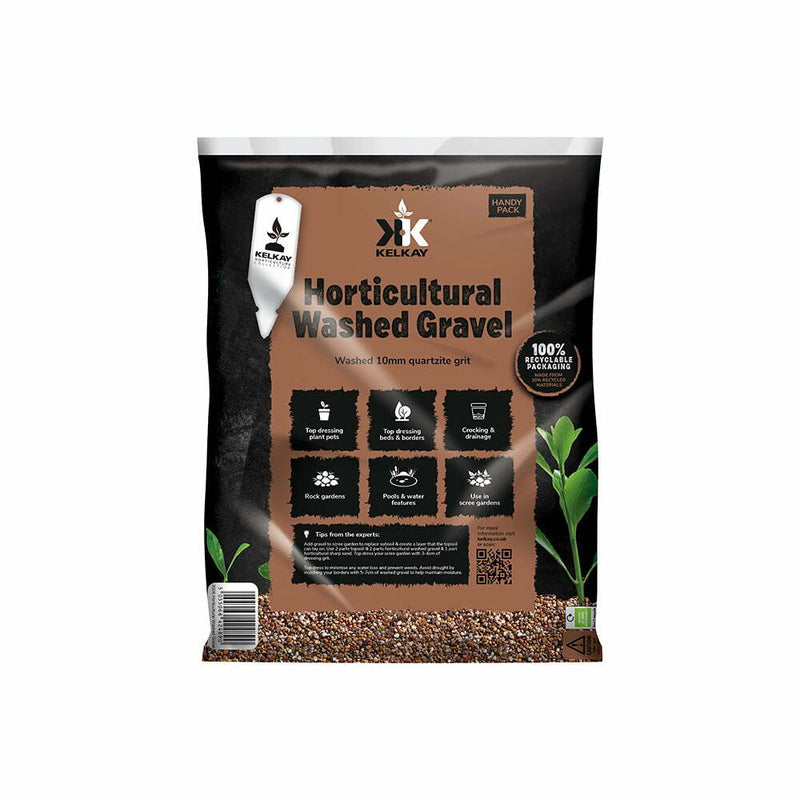 Kelkay Horticultural Washed Gravel 10mm - Handy Pack 4kg