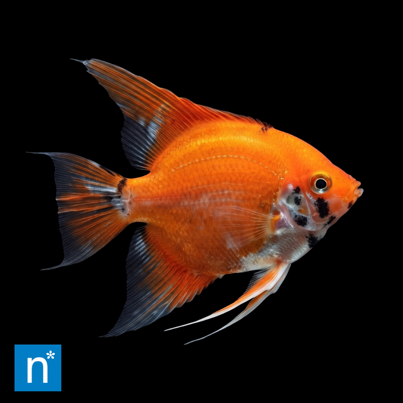 Koi Full Orange Angelfish | Pterophyllum scalare