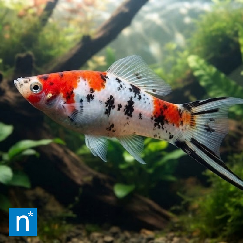 Koi Sanke Swordtail | Xiphophorus hellerii