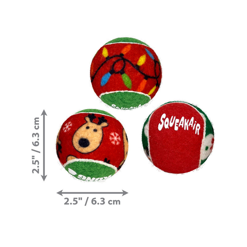 KONG Holiday Squeakair  Balls 6-Pk Md
