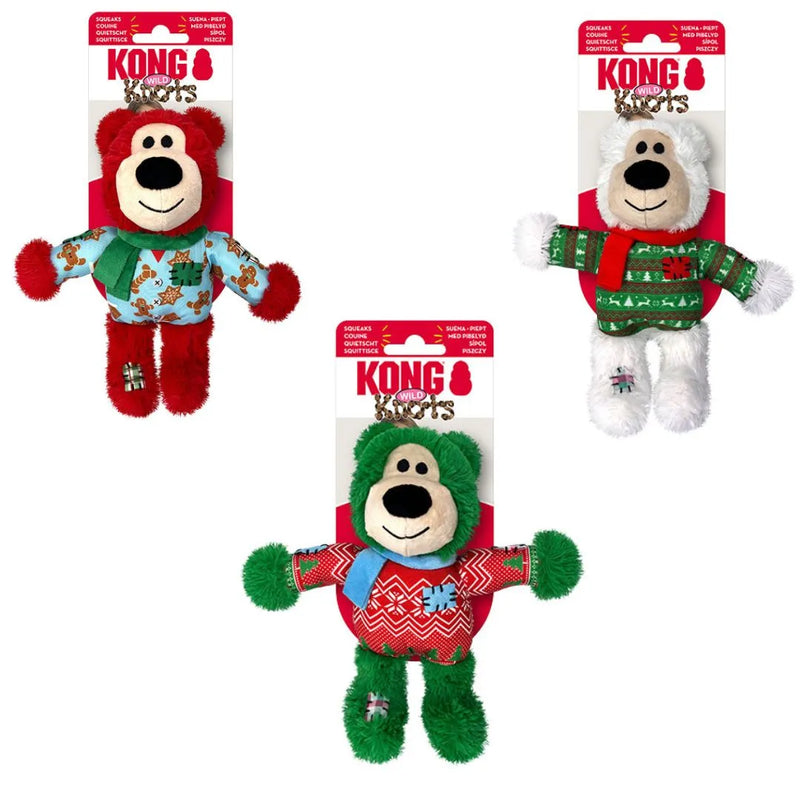 KONG Holiday Wild Knots Bear Assorted Md
