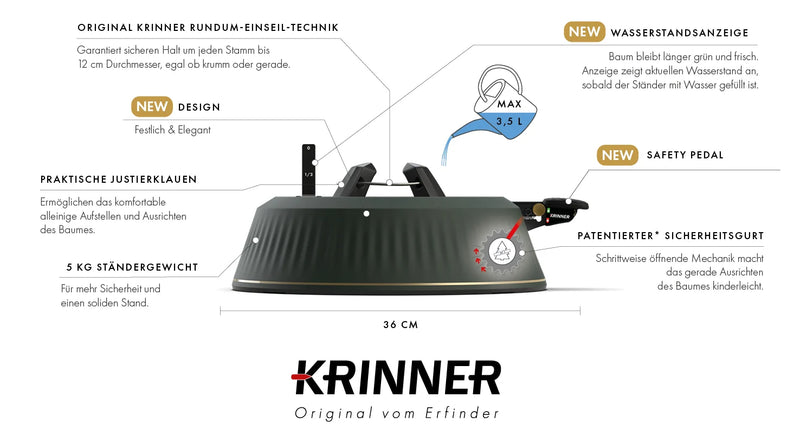 Krinner Christmas Tree Stand For Real Christmas Trees Up To 2.6m  X-260