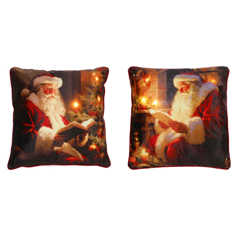 Battery Operated Santa Cushion 45x45cm (Sold Individually)